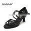 Woman Latin Dance Shoes Cross Ankle Strap