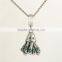 S336 Globalwin Lovely Octopus Design Wholesale Sterling Silver Charms Beautiful Green Zircon Stones Paved Cartoon Charm
