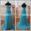 Blue Chiffon Ruffled Sweetheart Customized Prom Party Evening Dresses Vestidos PD034 Real Sample Pictures Dresses