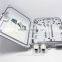 Two inlet port Plastic shell Fiber optic distribution box