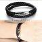 Best Selling Christmas Gifts 2016 Wrap Genuine Leather Bracelet Men