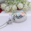 Fashion new summer beautiful gold chian real flower jewelry wishing bottle pendant essential oil necklace