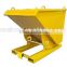 waste bin with lifting eye used by forklift storage and transport