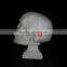 white natural stone skull statue