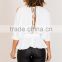 cold shoulder tie up women designer top mature ladies blouse