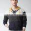 Grey Navy Colourblock Hooded Sweatshirt Customizable Attached Hood With Drawstring Fastening Hoodies Cotton Blend 280 Grams Mens