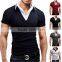 Zm40281b High Quality Men's Fake Two-piece Suit Casual Short Sleeve T-shirt