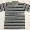 100% Polyester Striped Short Sleeve Polo Shirt