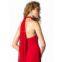High quality halter embroidered girl evening dress chiffon material