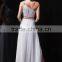 A-line One Shoulder Watteau Train Party dress Floor-length prom gown P030