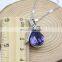 925 Silver Dream Water Droplet Austrian Crystal Pendant Necklace Silver Jewerly