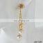 3pcs Pearl Drop Flower Casting Stud Earrings