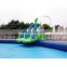 inflatable land amusement water park with slides and pool