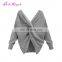New Arrival sexy gray v neck ladies fancy off shoulder custom knitted cashmere sweater