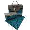African Wax and Leather Handbag for Womenwax and matching handbag set b170802001