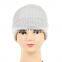 Women's acrylic cable knitted cuff beanie