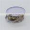 New style empty cute small flat round cookie tin box can with handle