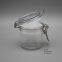 200ml clear PET plastic cosmetic packaging pots jars,200g round plastic PET face cream cosmetic bottle with metal clip lid