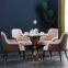 Luxury upholstered wood structure leather dining chair for hotel