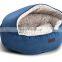 High Quality Brown Polyester Fabric Pet Dog Cat Cave Bed