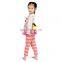 Girl Polka Dots Applique Ruffle Tunic And Stripe Leggings Wholesale Children Clothing Kids Thanksgiving Boutique Outfit