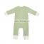 Long Sleeve Snap Button Knitted Baby Waffle Romper Clothes Bodysuit