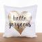 2018 New Design Geometric Figure Gold Stamping Marble Printed Cushion Cover For Spring