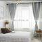 Wholesale luxurious beautiful black white checked printing shading blackout blind window curtain for the living room