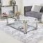 Dominate mirror glass top stainless steel rectangle wedding table oval glass top wedding dining table
