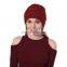 100% Acrylic Winter knitted Beanies Hats Women Thick Warm Beanie Skullies Hat Men's knitted Wool Hat
