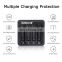 Portable 4 Slots 1.2V Recharge AA AAA batteries charger with LED indicator display for nimh rechargeable aa and aaa batteries