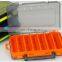 Amazon New 19.5*11.7*3.6cm 14 Compartments 4 Colors Double-sided Multipurpose Wood Shrimp Lure Box Squid Jig Storage Box