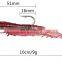 10cm/9g  Prawn bionic bait soft plastic Fishing Lure With Hook Sea Fishing silicone Shrimp Soft Lure