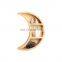 K&B 5 piece wall decor natural color moon shelf wall mounted crescent moon shelf for crystal