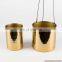 Galvanized round hanging planter