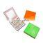 2021 metallic shiny colorful leather PU customized logo eyeshadow empty palette packaging