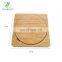 Eco-friendly Bamboo Square Cheese Serving Board with 4 Knives