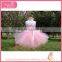 Light Gauze pink muslin bowknot bubble dress fluffy voile girl's dress children frocks designs