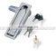 MS713 Zinc Alloy Matt Chrome Coated Push Button Plane Cabinet door Lock