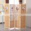 Chinese antique style movable folding wood screen door retractable dividers partition for spa rooms balcony bathroom