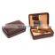 Brown Custom PU leather bag humidor cigar packaging bags travel cigar Cases/Humidors