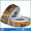 Customized Hot Foil Stamping Matte Gold PET Self-adhesive Sticker Label Printing