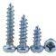 Small Self Tapping Wood Screws With Cross Recessed / Phillips Drive Round Head