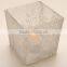 lace cubic glass candle holders crystal chandelier on table