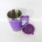 Wholesale stainless steel tea cup with handle and lid