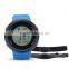2016 New styple round shape heart rate monitor watch with fabric soft chest belt