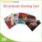 Hot sale 3D Lenticular Prinitng card cartoon characters christmas card 3d geering card