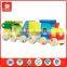 bright-coloured teaching toys china online shopping 12 pcs 1 year's old children play transportation DIY wooden cargo train
