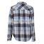 Cotton lattice lady tops formal shirts designs dress/female apparel suppliers