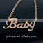 Custom Name, Gold Chain Necklace " BABY " Stainless Steel Women Personalized Letters Necklace